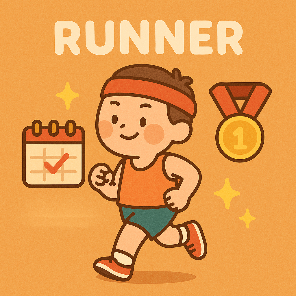 Runner Badge Mascot